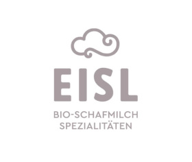 Logo der EISL Bio-Schafmilch Spezialitäten mit Wolke.