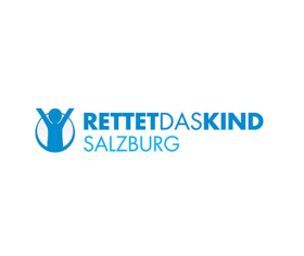 Logo von Rettet das Kind Salzburg, ein Einsatz für Kinder in Notlagen.
